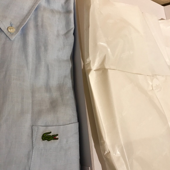 Lacoste Men's Dress/Linen Shirt (Full sleeve) - Picture 6 of 8